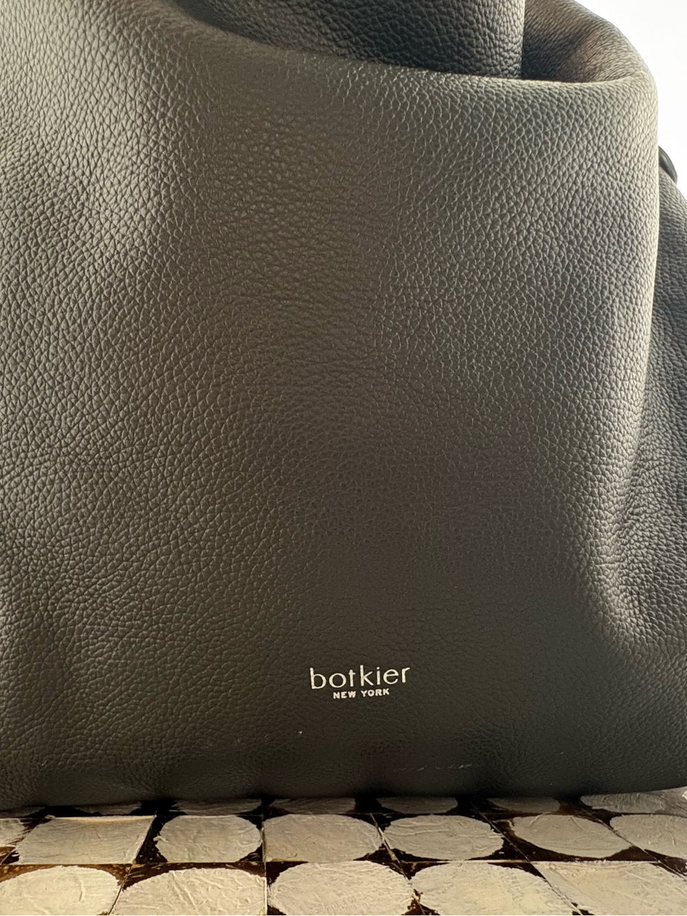 Botkier New York Black Pebbled Leather Slouchy Hobo Shoulder Bag